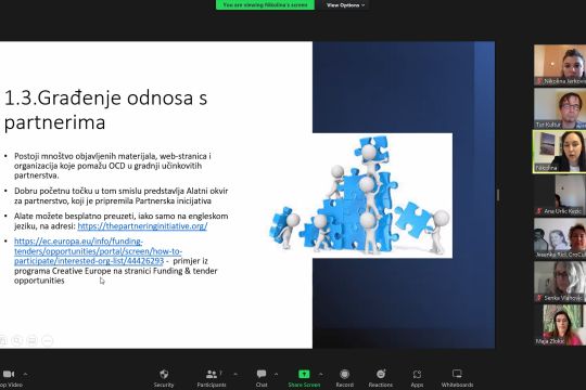 Završeno formalno obrazovanje na temu Prikupljanje sredstava i zakonodavnog okvira za OCD-ove